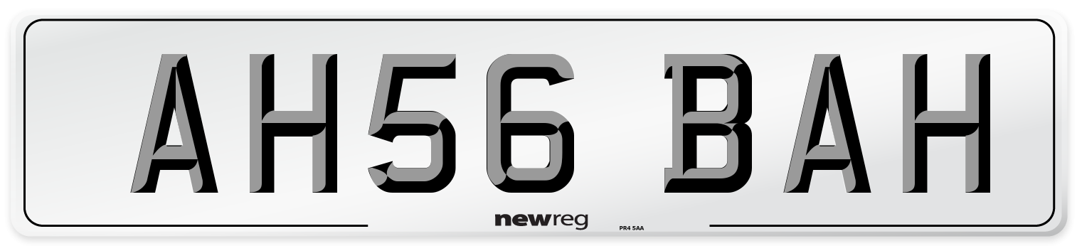 AH56 BAH Number Plate from New Reg